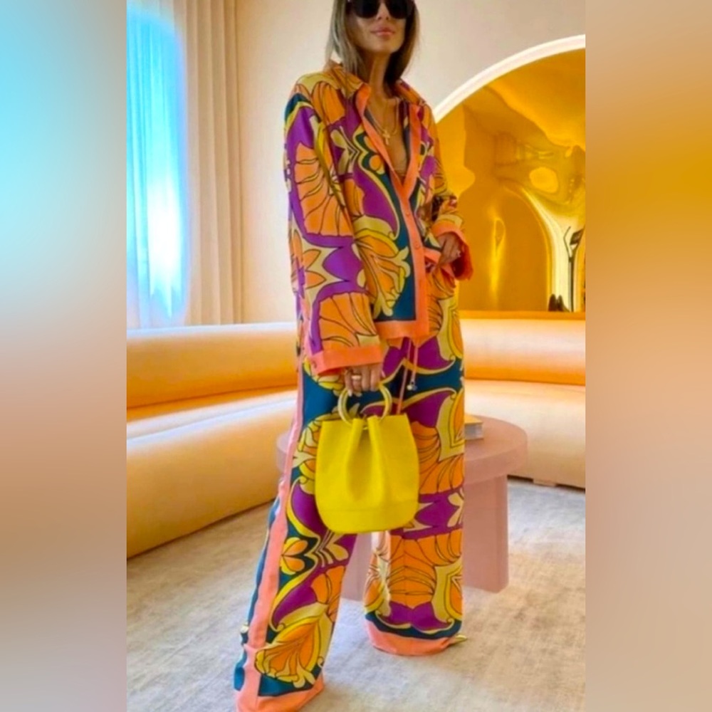 Zara pajama style multicolor set XL